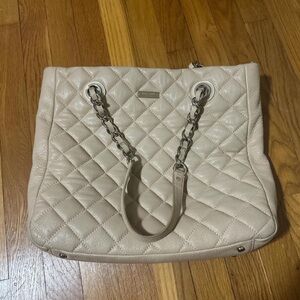 Cream Quilted Kate Spade Tote Bag